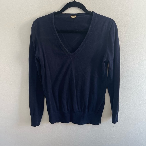 Navy J.Crew V-Neck Sweater Size M - Picture 4 of 4